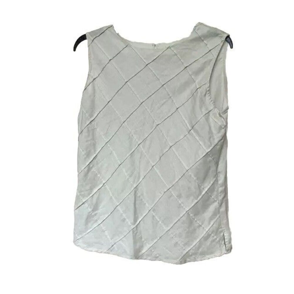 Linen Jordan Top Women’s Medium Sleeveless  Beige Tunic Summer Preppy